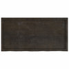 Bathroom Countertop Dark Brown 120x60x(2-6) cm Treated Solid Wood