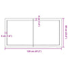 Bathroom Countertop Dark Brown 120x60x(2-6) cm Treated Solid Wood