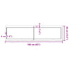 Bathroom Countertop Dark Brown 160x40x(2-4) cm Treated Solid Wood
