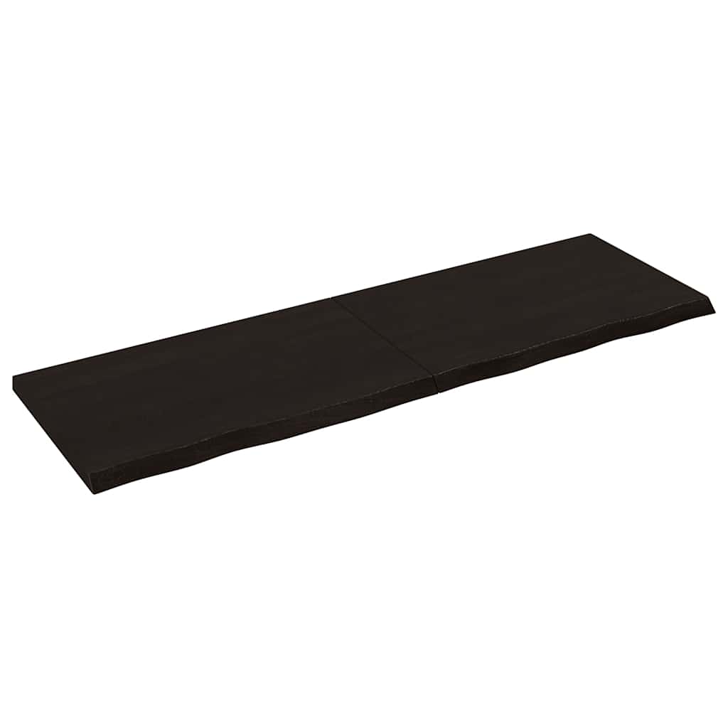 Bathroom Countertop Dark Brown 160x50x(2-4) cm Treated Solid Wood