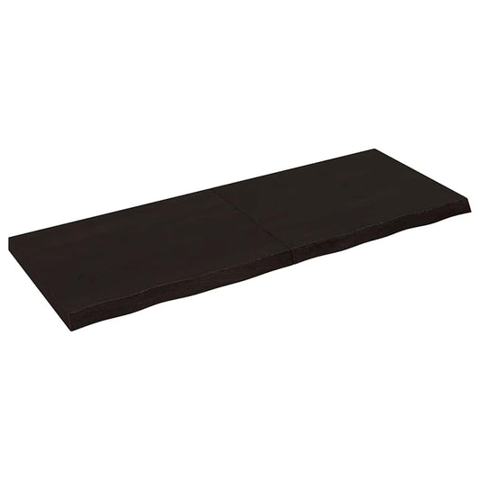 Bathroom Countertop Dark Brown 160x60x(2-6) cm Treated Solid Wood