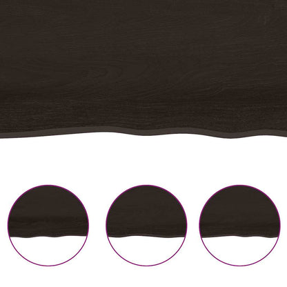 Bathroom Countertop Dark Brown 180x50x(2-6) cm Treated Solid Wood