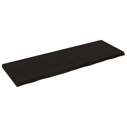 Bathroom Countertop Dark Brown 180x60x(2-6) cm Treated Solid Wood