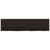 Bathroom Countertop Dark Brown 200x50x(2-4) cm Treated Solid Wood