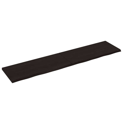 Bathroom Countertop Dark Brown 220x50x(2-4) cm Treated Solid Wood