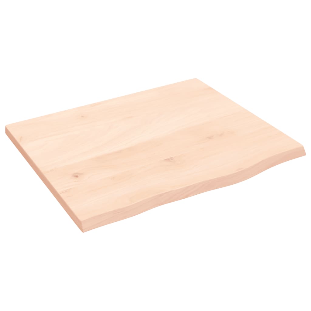 Table Top 60x50x2 cm Untreated Solid Wood Oak