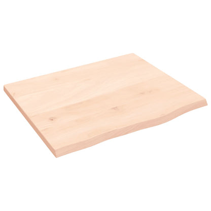Table Top 60x50x2 cm Untreated Solid Wood Oak