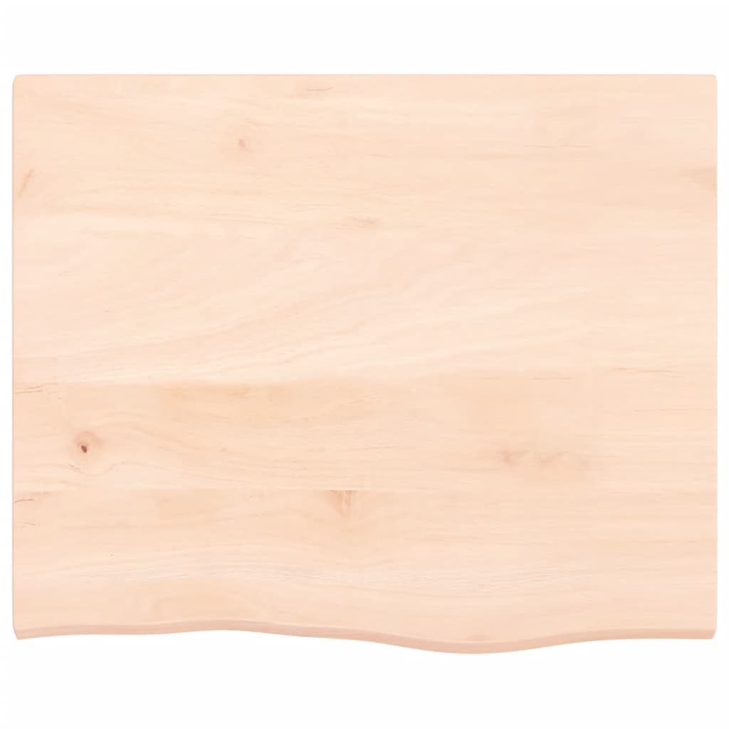 Table Top 60x50x2 cm Untreated Solid Wood Oak