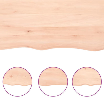 Table Top 80x40x(2-6) cm Untreated Solid Wood Oak