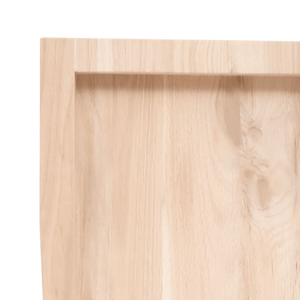 Table Top 80x40x(2-6) cm Untreated Solid Wood Oak