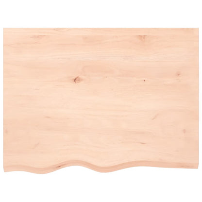 Table Top 80x60x(2-4) cm Untreated Solid Wood Oak