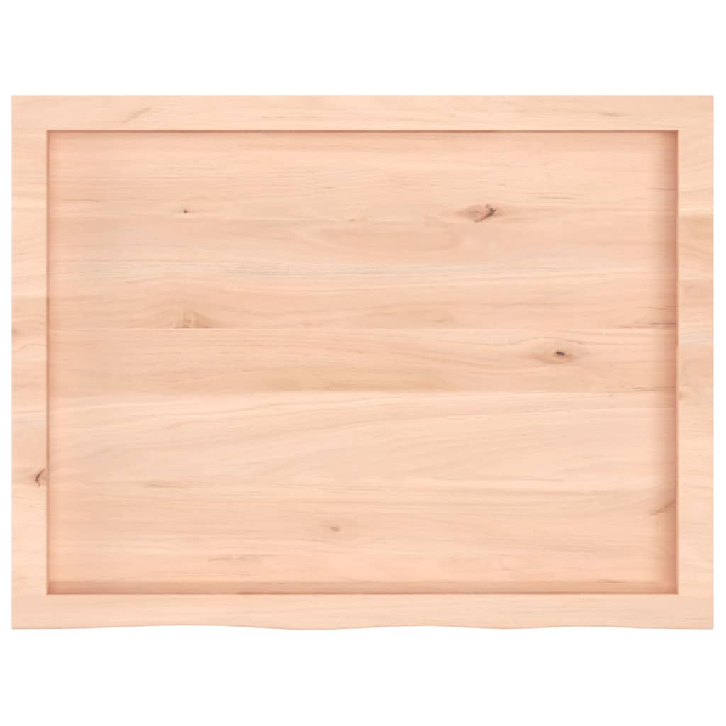 Table Top 80x60x(2-4) cm Untreated Solid Wood Oak
