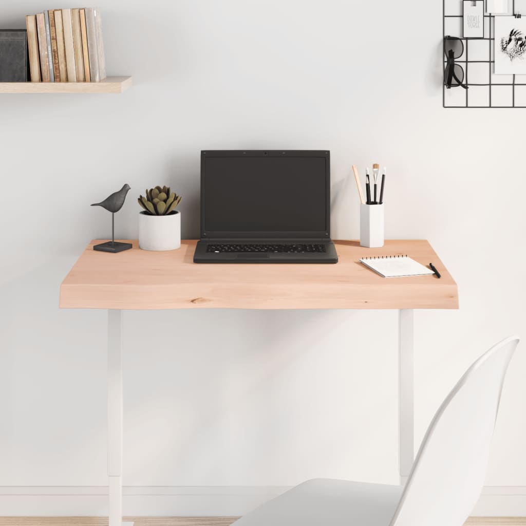 Table Top 80x60x(2-6) cm Untreated Solid Wood Oak