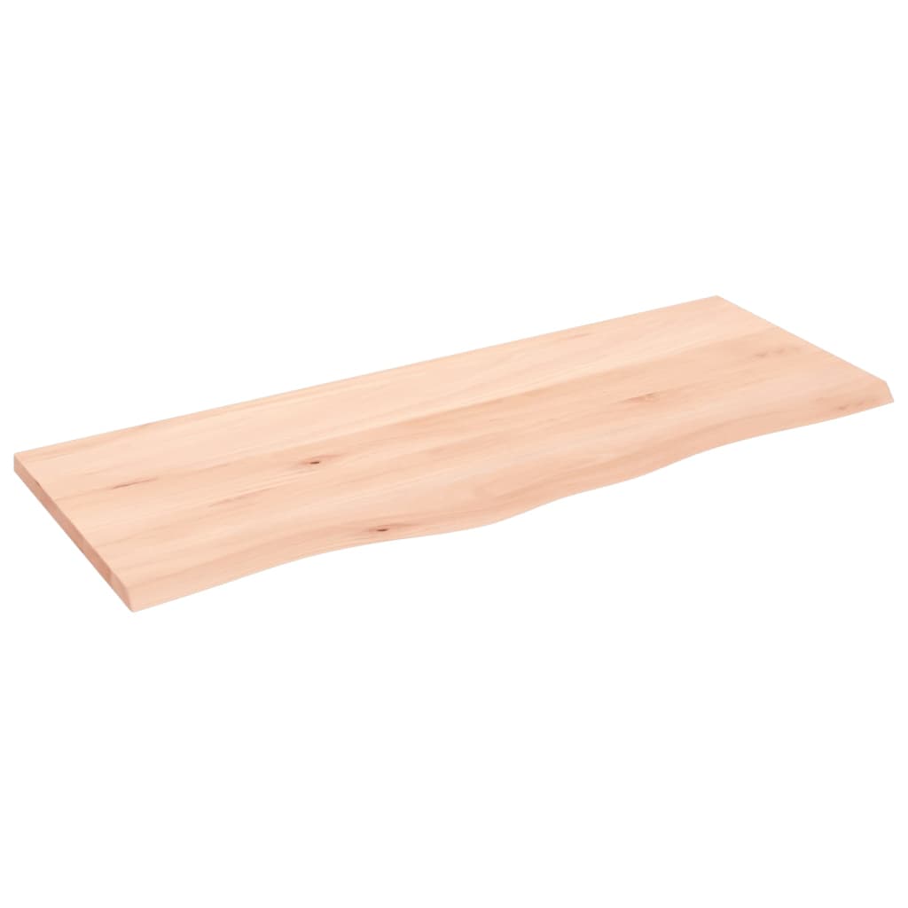 Table Top 100x40x2 cm Untreated Solid Wood Oak