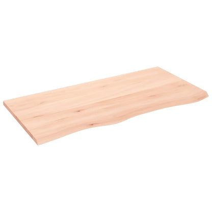 Table Top 100x50x2 cm Untreated Solid Wood Oak