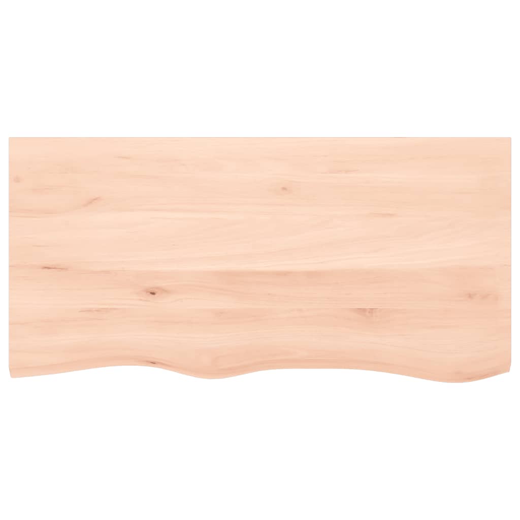 Table Top 100x50x2 cm Untreated Solid Wood Oak