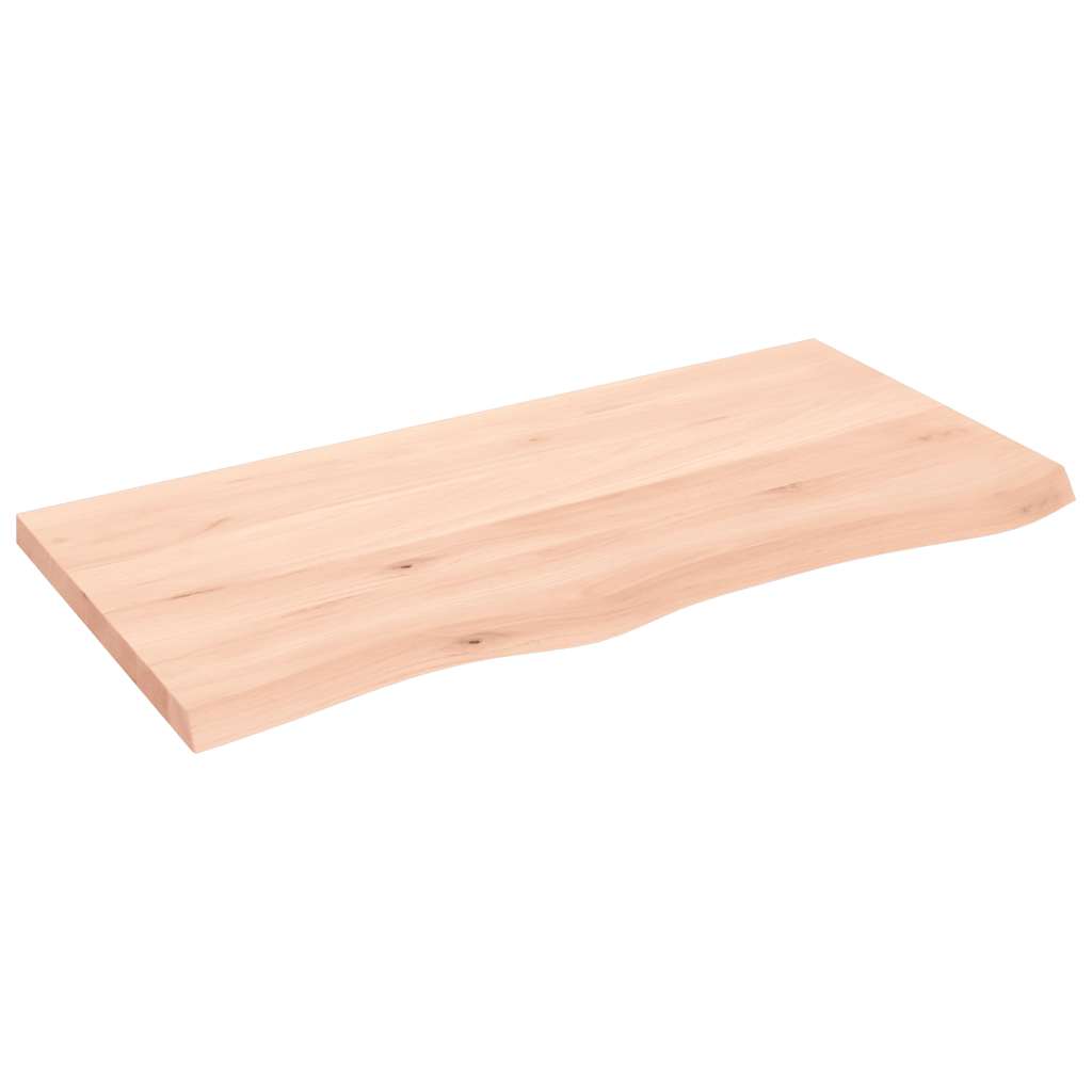 Table Top 100x50x(2-4) cm Untreated Solid Wood Oak