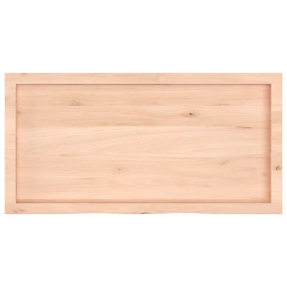 Table Top 100x50x(2-4) cm Untreated Solid Wood Oak