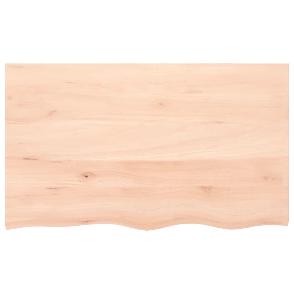 Table Top 100x60x2 cm Untreated Solid Wood Oak