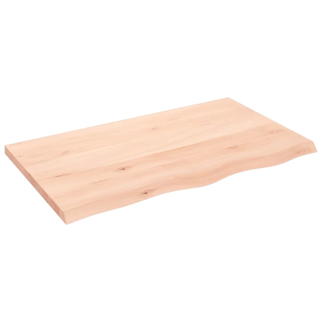 Table Top 100x60x(2-4) cm Untreated Solid Wood Oak
