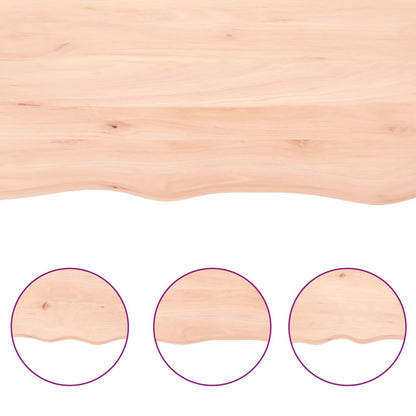 Table Top 100x60x(2-4) cm Untreated Solid Wood Oak