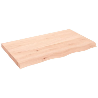 Table Top 100x60x(2-6) cm Untreated Solid Wood Oak