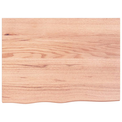Table Top Light Brown 31.5"x23.6"x(0.8"-1.6") Treated Solid Wood Oak