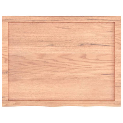 Table Top Light Brown 31.5"x23.6"x(0.8"-1.6") Treated Solid Wood Oak
