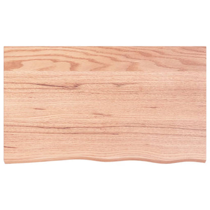 Table Top Light Brown 100x60x(2-6) cm Treated Solid Wood Oak