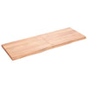 Table Top Light Brown 140x50x(2-4) cm Treated Solid Wood Oak