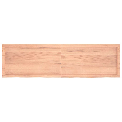 Table Top Light Brown 180x50x(2-4) cm Treated Solid Wood Oak