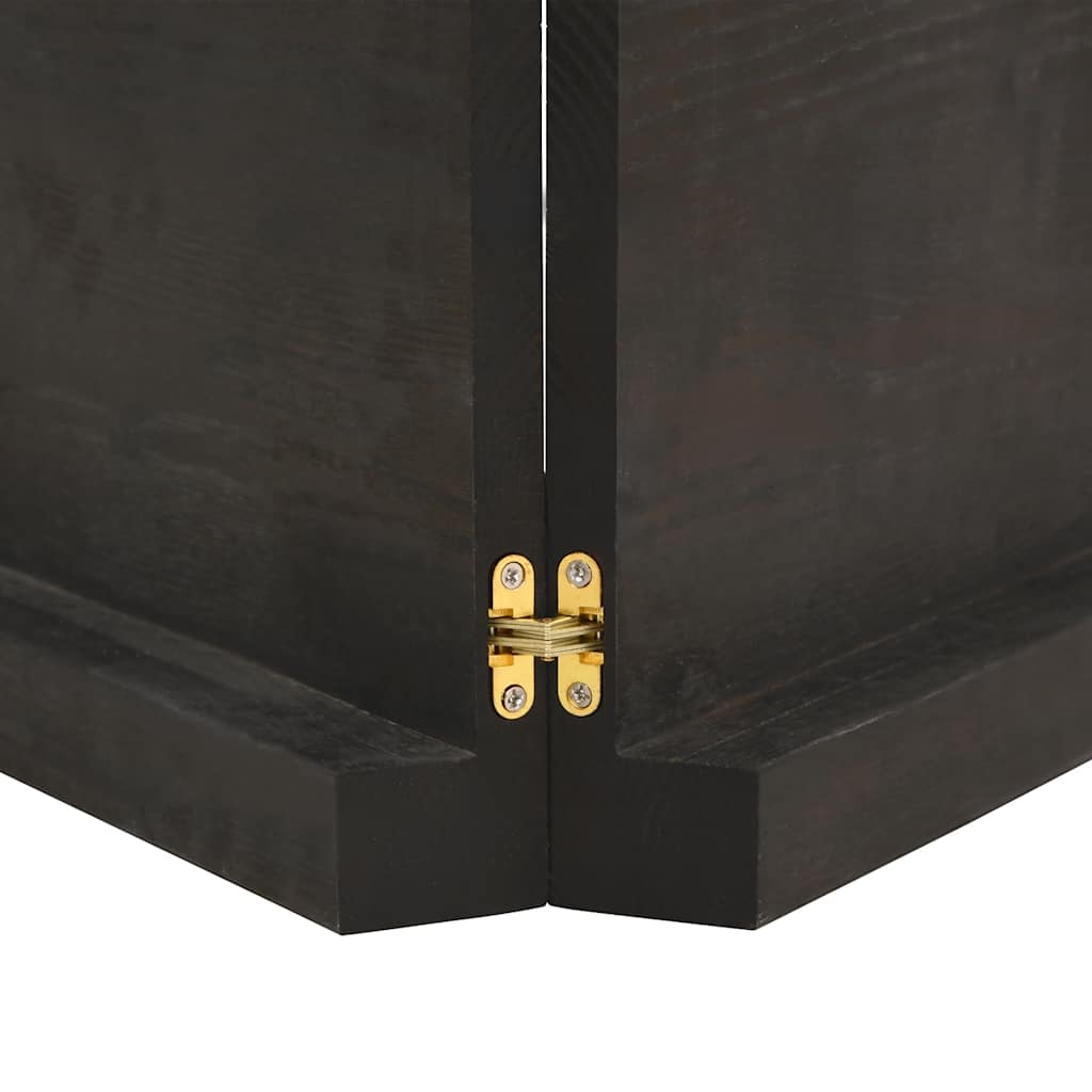 Table Top Dark Brown 140x50x(2-6) cm Treated Solid Wood Oak