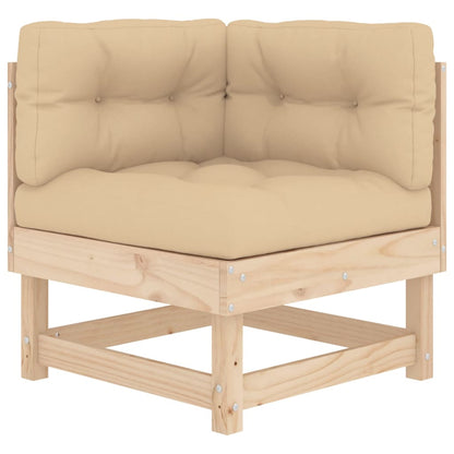 8 Piece Patio Lounge Set with Cushions Solid Wood