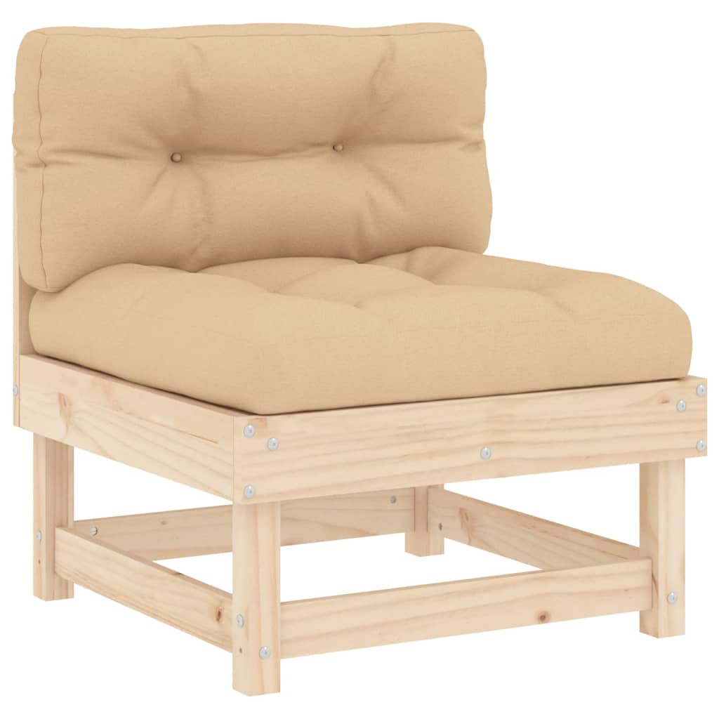 8 Piece Patio Lounge Set with Cushions Solid Wood