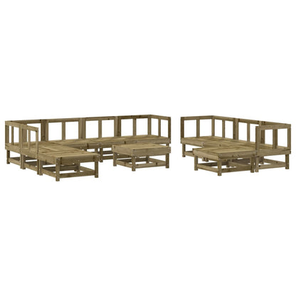 11 Piece Garden Lounge Set Impregnated Wood Pine