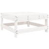 6 Piece Patio Lounge Set White Solid Wood Pine