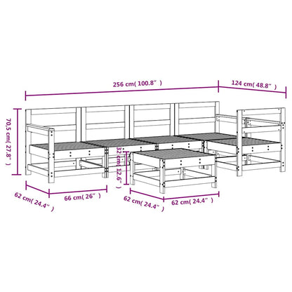 Garden Lounge Set | Grey | Pine wood | Large | Modular