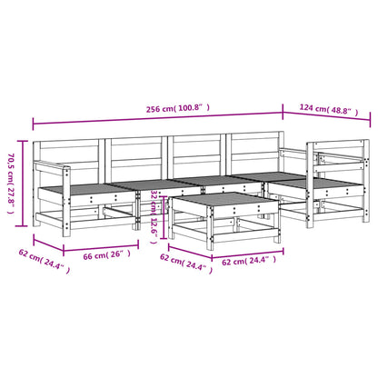 Garden Lounge Set | Natural Wood | Pine Wood, Plywood | Large | Modular