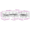 10 Piece Garden Lounge Set White Solid Wood Pine