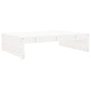 2 Piece Garden Lounge Set White Solid Wood Pine