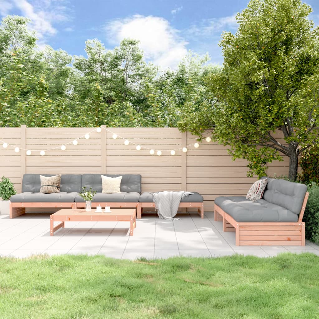 Garden Lounge Set | Natural Wood | Solid Douglas Fir Wood | Modular