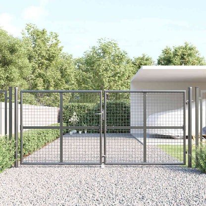 Mesh Garden Gate Anthracite 300x125 cm Galvanised Steel