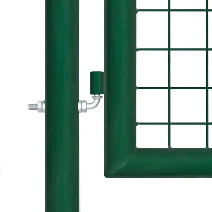 Mesh Garden Gate Green 400x125 cm Galvanised Steel
