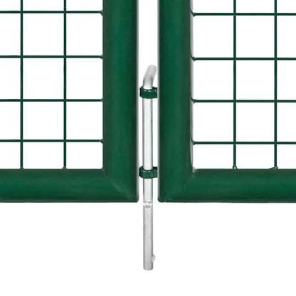 Mesh Garden Gate Green 400x125 cm Galvanised Steel
