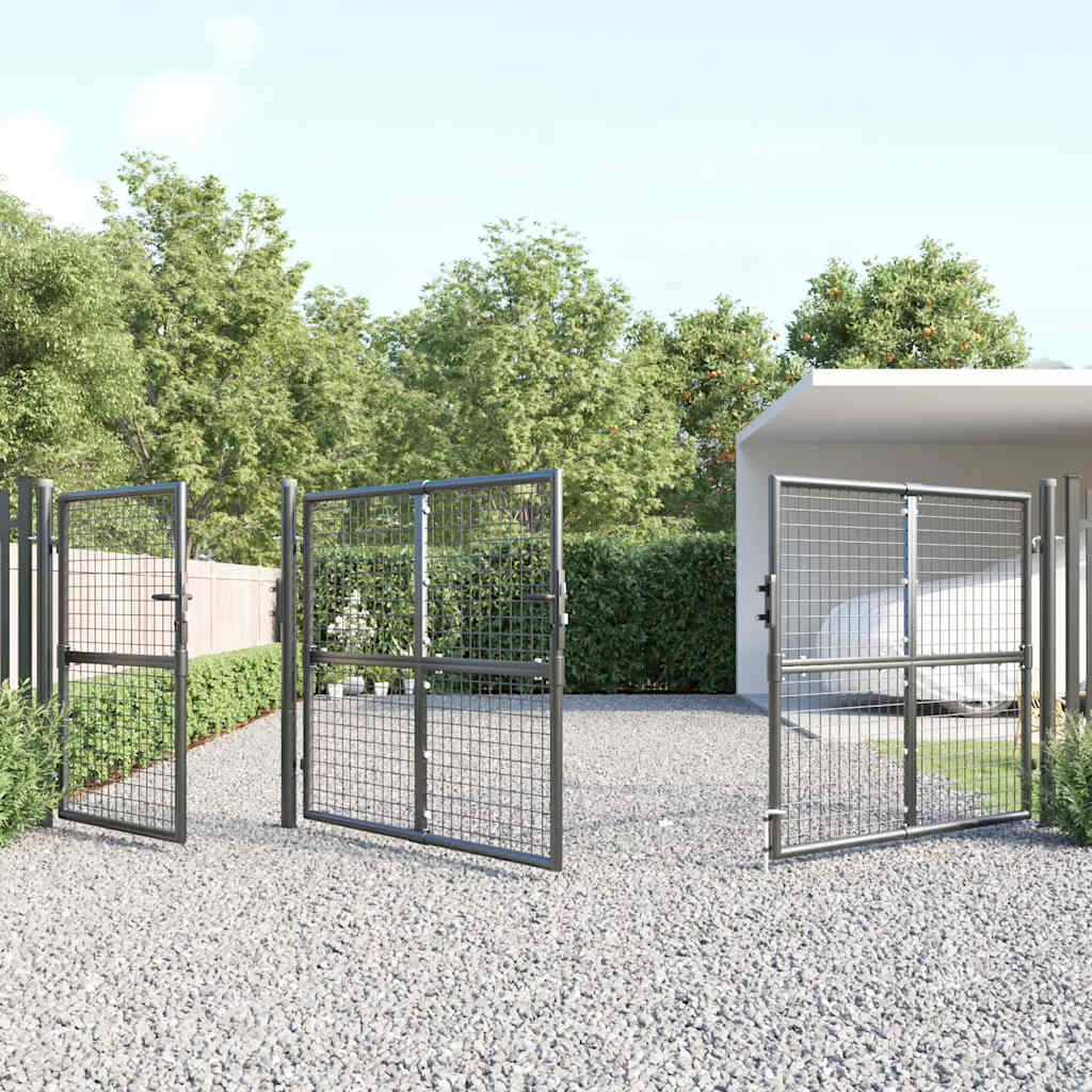 Mesh Garden Gate Anthracite 400x125 cm Galvanised Steel