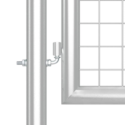 Mesh Garden Gate Silver 400x125 cm Galvanised Steel