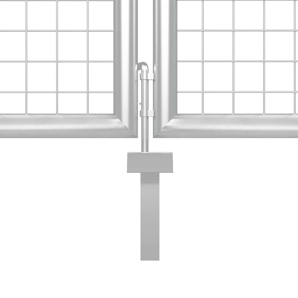 Mesh Garden Gate Silver 400x125 cm Galvanised Steel