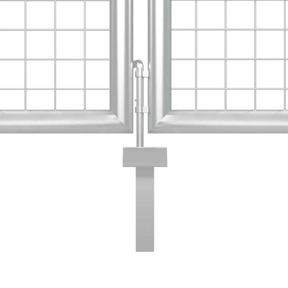 Mesh Garden Gate Silver 400x125 cm Galvanised Steel