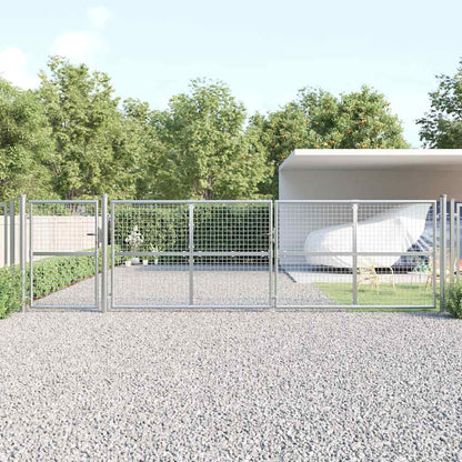 Mesh Garden Gate Silver 500x125 cm Galvanised Steel
