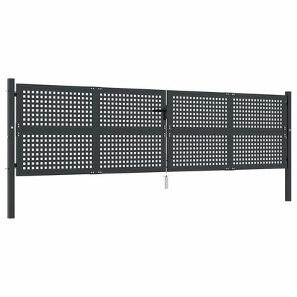 Garden Gate Anthracite 400x125 cm Steel